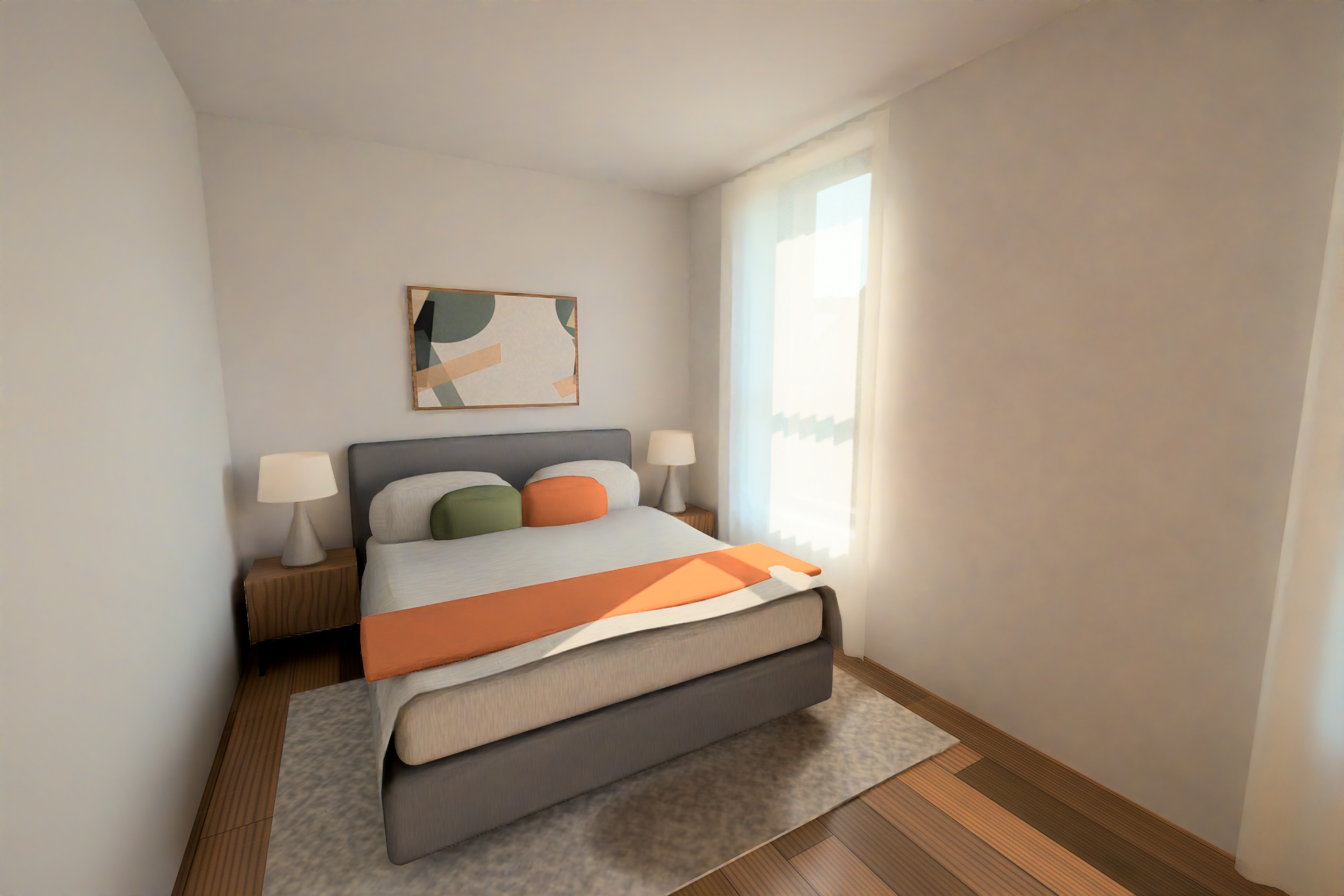 Schlafzimmer 1 im Obergeschoss, straßenseitig